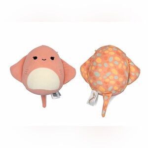 Squishmallow Official Pink Stingray Plush-Super Soft 8" Rare Pattern- Excellent